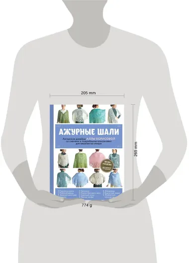 Ажурные шали. Авторские дизайны Аллы Борисовой со схемами и подробными описаниями для вязания на спицах