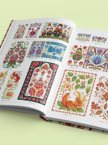 Вышивка крестиком в стиле фолк: 90+ цветных полноразмерных схем