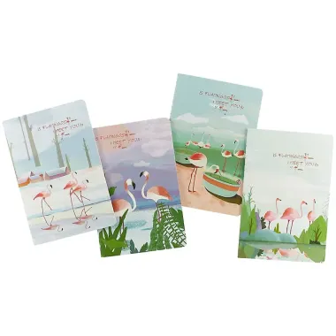 Тетрадь в линейку Flamingos, А5, 38 листов, в ассортименте