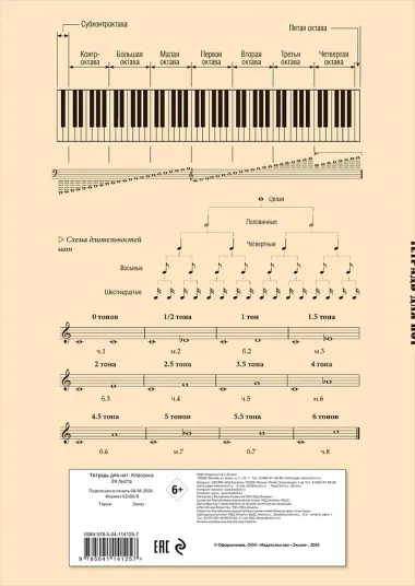 Тетрадь для нот Эксмо, 
