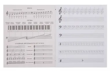 Тетрадь для нот А5 16л 