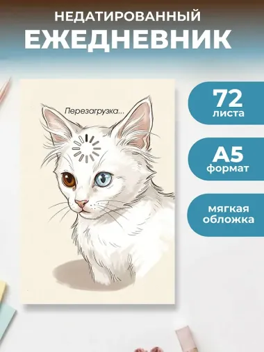 Перезагрузка. Ежедневник недатированный (А5, 72 л.)