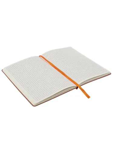 Книга для записей, А5, 100 листов, оранжевая, с ляссе, Schiller