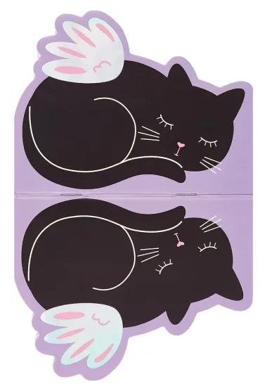 Записная книжка «Cat wings» А6+, 32 листа в линейку, сшивка, Yoi