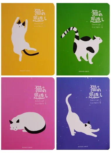 Записная книжка «Neon cat», 24 листа, А6