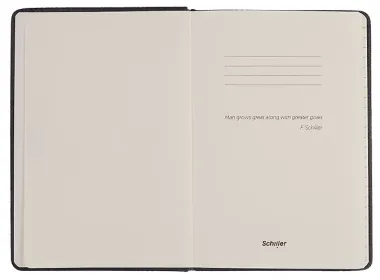 Книга для записей «Less stress» А5, 80 листов в линейку, черная, Schiller