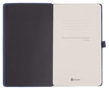 Книга для записей «Classic» А5-, 160 листов в линейку, синяя, Schiller