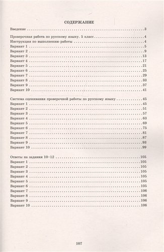 Русский язык. 5 класс. 10 вариантов итоговых работ для подготовки к Всероссийской проверочной работе