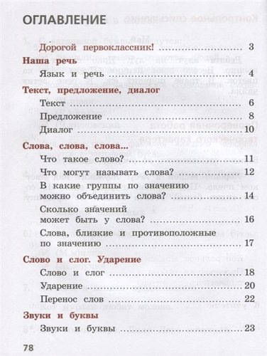 Русский язык. 1 класс. Тетрадь учебных достижений