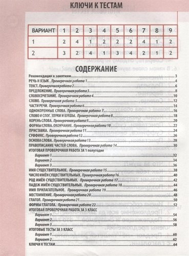 Русский язык. 3 класс. Проверочные работы. Итоговые тесты