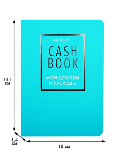 Блокнот «CashBook. Мои доходы и расходы», 88 листов, бирюзовый