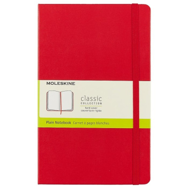Книга для записей Moleskin Classic Large, твёрдая обложка, красная, 120 листов, А5