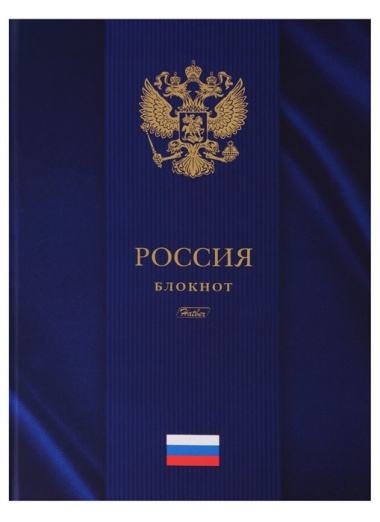 Книга для записей А4 80 листов клетка "Россия"
