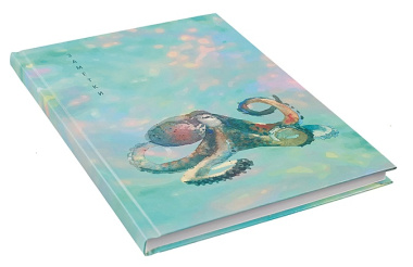 Книга для записей А5 80л кл. "Octopus" 7БЦ, ламинация Chameleon, офсет