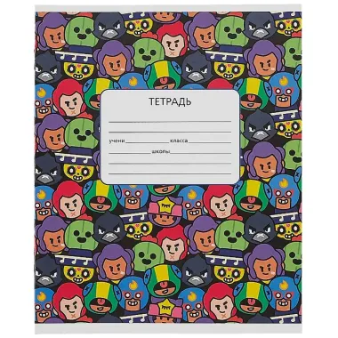 Тетрадь в линейку Premiere Publishing, Brawl Stars, 12 листов, в ассортименте