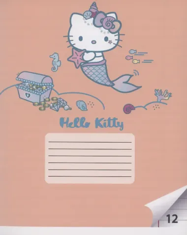 Тетрадь в линейку Hello Kitty + Kuromi, 12 листов, в ассортименте