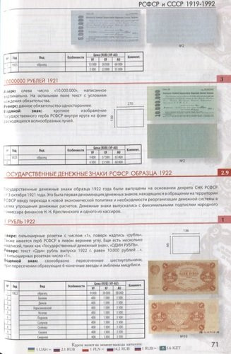 Каталог банкнот от Российской империи до Российской Федерации 1769-2017 (м) Контимирова